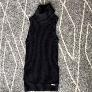 Michael Kors Black Sleeveless Turtleneck